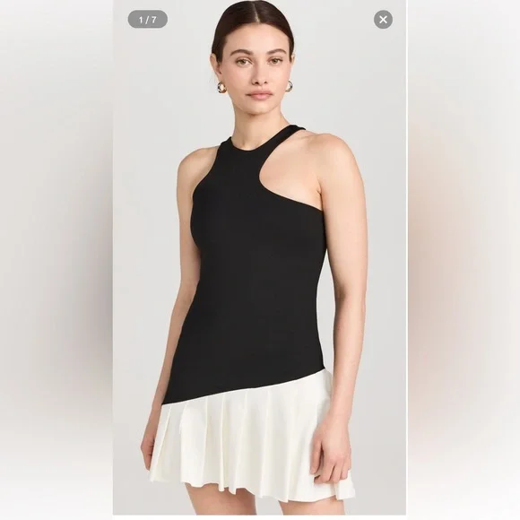 Port de bras Swan tennis Dress Black / Chantilly - Picture 3 of 5